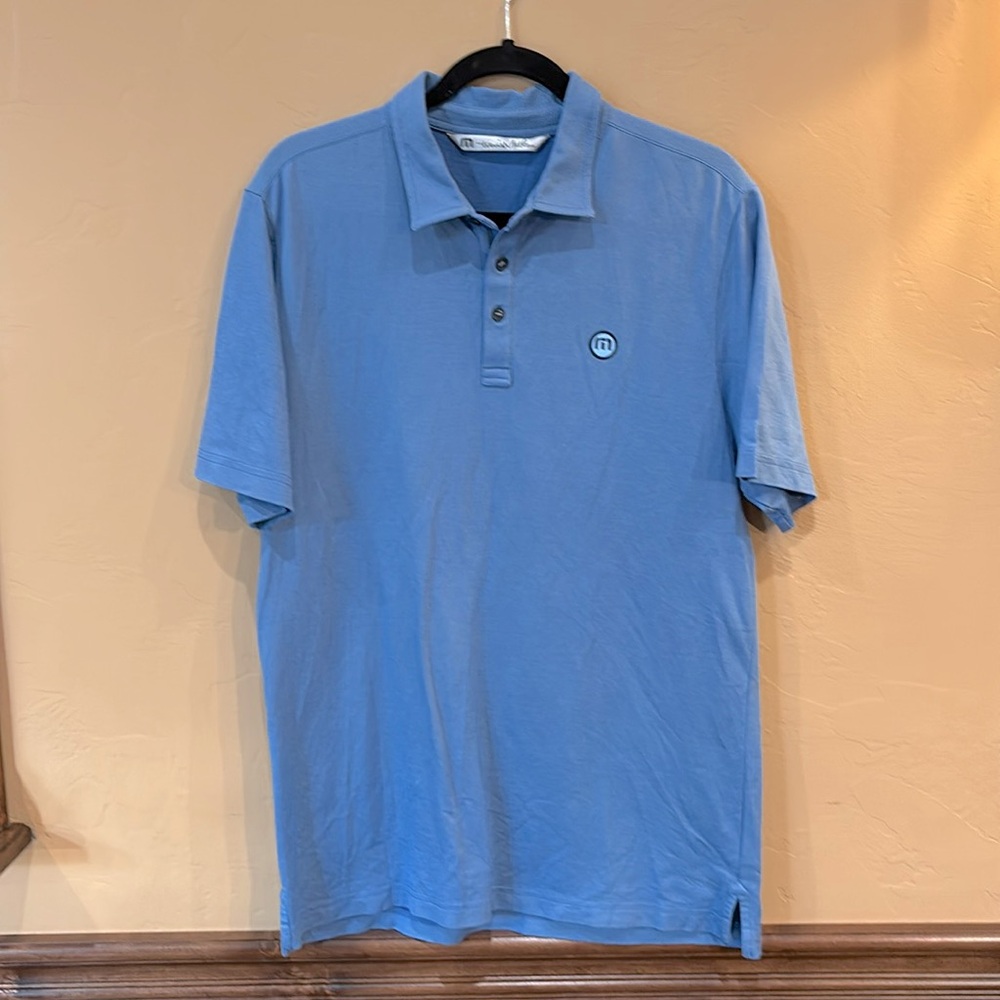 TRAVIS MATHEW Blue Polo Shirt Classic Style
